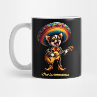 Mariachihuahua Funny Mariachi Chihuahua Traditional Guitar player Sombrero Mug